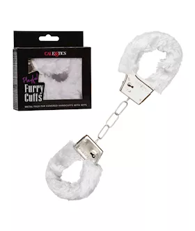Playful Furry Cuffs - White