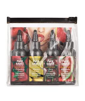 Fuck Sauce Flavored Water Based Personal Lubricant Variety 4 Pack  2 oz Each