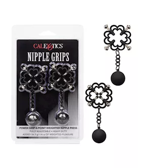 Nipple Grips Power Grip 4 Point Weighted Nipple Press - Black