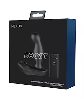 Nexus Boost Prostate Massager W/inflatable Tip - Black