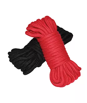 Plesur Cotton Shibari Bondage Rope 2 Pack  BlackRed