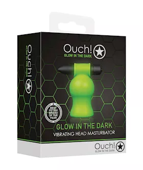 Shots Ouch Vibrating Head Masturbator  Glow in the Dark