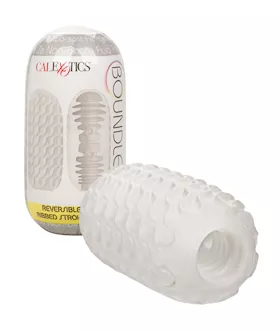 Boundless Reversible Ribbed Stroker  White