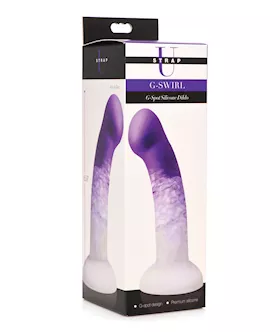 Strap U G Swirl G Spot Silicone Dildo - Purple