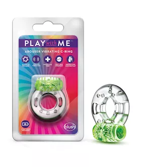 Blush Play With Me Arouser Vibrating C-ring - Green