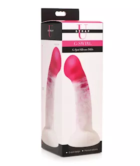 Strap U G Swirl G Spot Silicone Dildo - Pink
