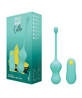 Romp Cello Remote Control G-spot Vibrating Egg - Blue