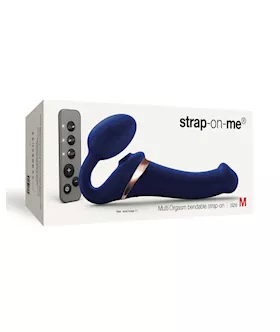 Strap on Me Multi Orgasm Bendable Strapless Strap on Medium  Night Blue