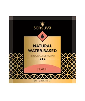 Sensuva Natural Water Based Personal Moisturizer Single Use Packet - 6 Ml Peach