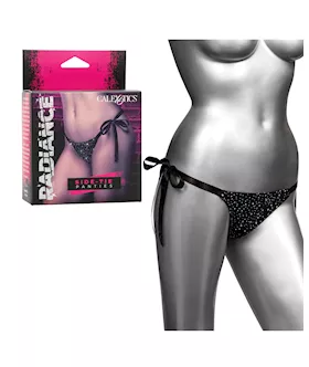 Radiance Side Tie Panties Black O/s