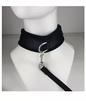 Spartacus Collar amp Leash  Neoprene Black