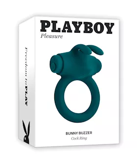 Playboy Pleasure Bunny Buzzer Cock Ring  Deep Teal
