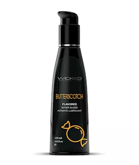 Wicked Sensual Care Aqua Water Based Lubricant - 4 Oz Butterscotch