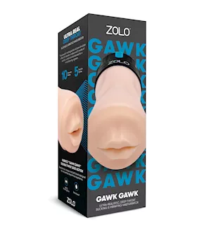 ZOLO Gawk Gawk Deep Throat Vibrating Masturbator  Ivory