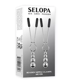 Selopa Beaded Nipple Clamps  Silver
