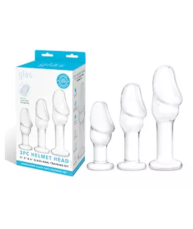 Glas Helmet Head Anal Training Kit  Set of 3