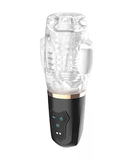 Sucking & Vibrating Blowjob Sucker - Black