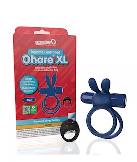 Screaming O Ohare Remote Controlled Vibrating Ring  XL Blue