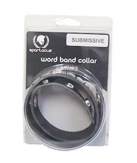 Spartacus SUBMISSIVE Leather Collar  Black