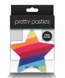 Pretty Pasties Pride Cross & Star Rainbow - 2 Pair