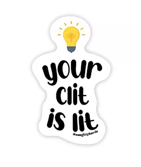 Lit Clit Naughty Sticker  Pack of 3