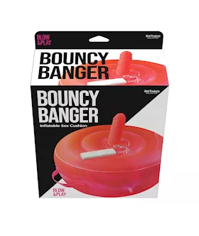 Bouncy Banger Inflatable Cushion wVibrating Dildo