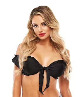 Teacher's Pet School Girl Tie Top Black O/s