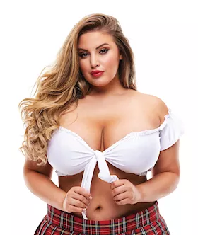 Teacher's Pet School Girl Tie Top White 1x