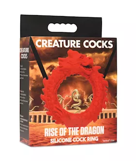 Creature Cocks Rise of the Dragon Silicone Cock Ring  Red