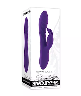 Evolved Wavy Rabbit Vibrator Purple