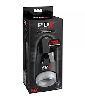 PDX Elite Hydrogasm Vibrating Stroker  FrostedBlack