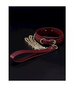 Leather Collar With Leash