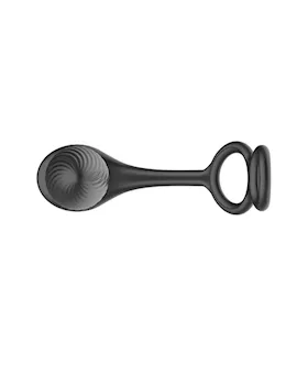 Tornado Rotating And Vibrating Butt Plug With Cock Ring