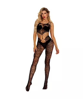 Entice Twisting Vine Bodystocking