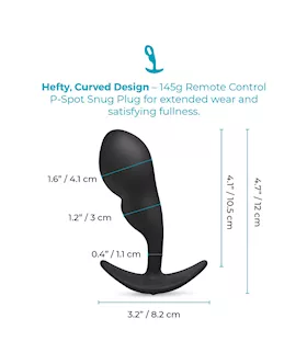 B Vibe Remote Control P-spot Snug Plug 