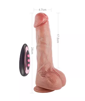 Bombshell Dual-layered Remote Controlled Thrusting Silicone Dildo