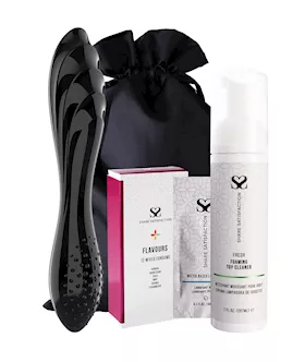 FREE Satisfyer Dazzling Crystal 1 Glass Dildo  Essentials Bundle