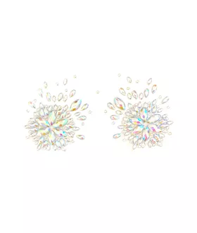 Winterfell Clear Iridescent Crystal Jewel Nipple Cover Pasties