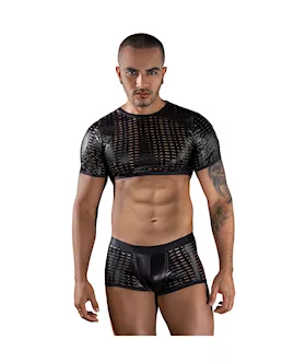 Mesh Tops And Boxer Set