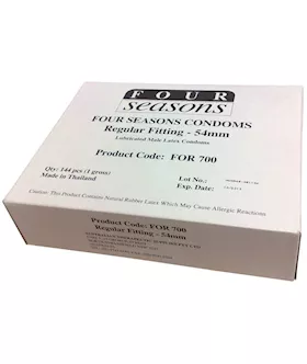 Four Seasons Regular Condoms - Bulk Box 144pcs