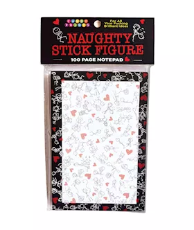 Naughty Stick Figure Notepad Novelty Notepad 100 Pages