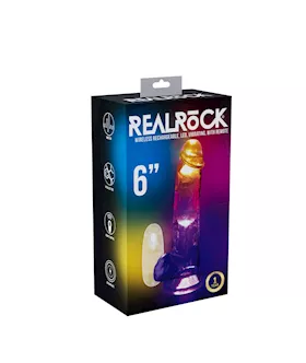 Realrock Led Vibrating Dong With Remote And Balls