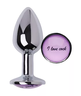 Kinki I Love Cock Steel Butt Plug Small