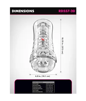 Pdx Elite Viewtube See-thru Ez-grip Stroker