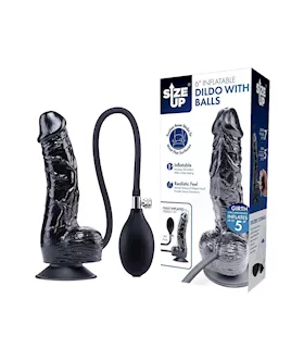 Size Up Inflatable Dildo With Balls 6 Inch