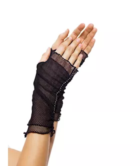 Fishnet Fingerless Glovewr Stone
