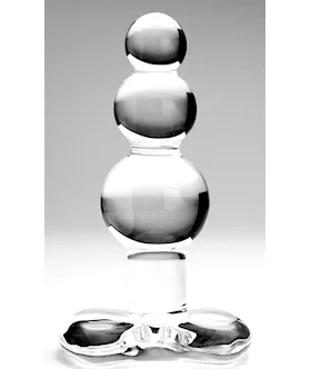Clear Glass Beaded Plug S