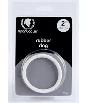 2 Rubber Cock Ring White
