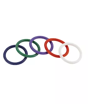 15 Rubber Cock Ring Rainbow Set