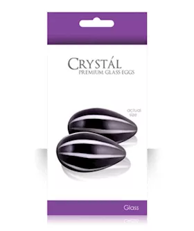 Crystal Premium Glass Eggs Black